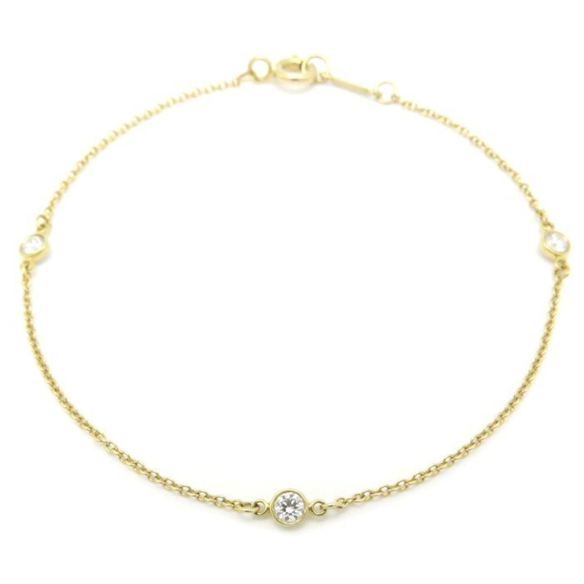 TiffanyCo Tiffany By The Yard Bracelet 3-Diamond Design Elsa Peretti K18 1450$
